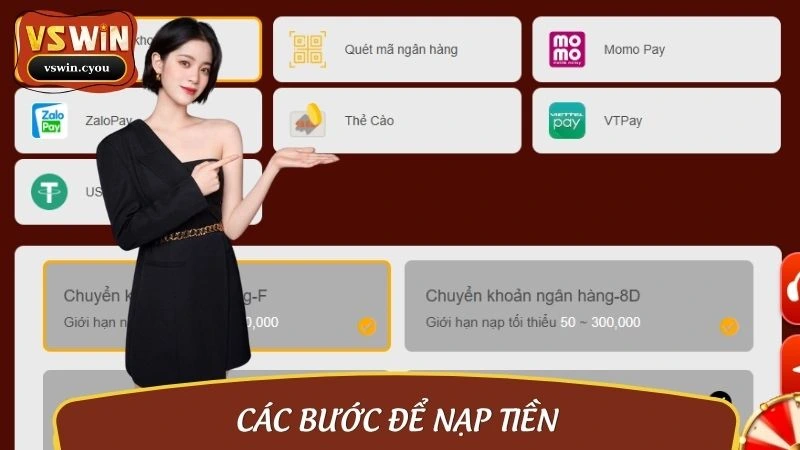 Nạp tiền VSWIN siêu tốc - Không chờ đợi lâu