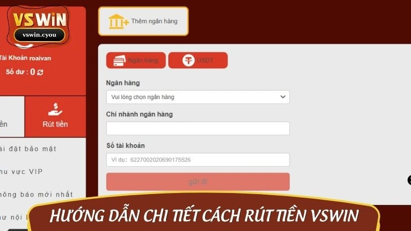 Với 3 bước ai cũng rút tiền Vswin thành công ngay lần đầu