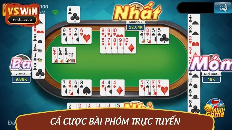 Các bước đơn giản để trải nghiệm bài Phỏm online