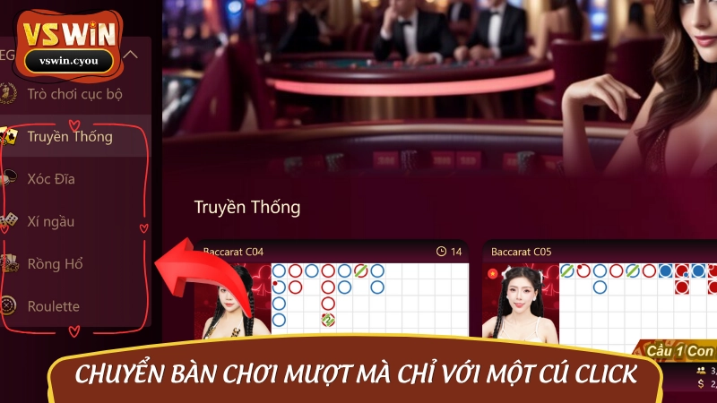 Đổi sảnh siêu nhanh, không ngắt quãng