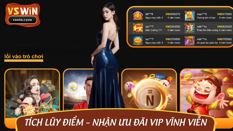 Thành viên VIP Nhận lương hàng tháng trong chương trình khuyến mãi VSWIN