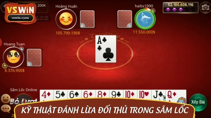 Có thể áp dụng một số kỹ năng lừa đối thủ để đánh bài Sâm hiệu quả