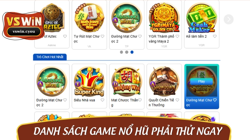 Game nổ hũ VSWIN giúp bạn đổi vận mỗi ngày